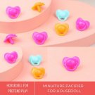 10 Pc Miniature Pacifier, Pink Blue Yellow Doll Pacifier, Playhouse Toys, Dummy Nipples For Doll Bab
