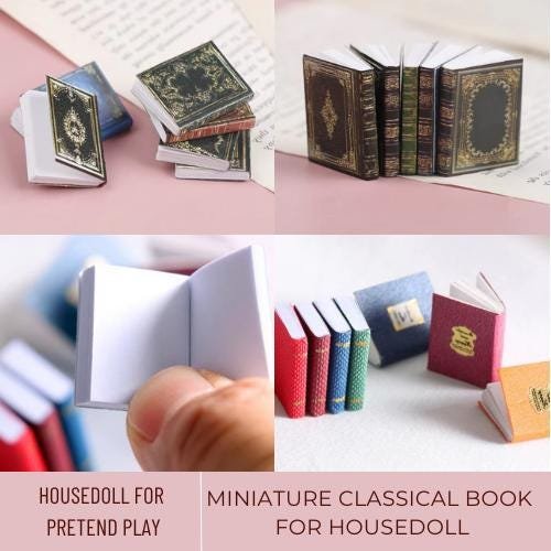 Set Miniature Classical Book, Miniature Books, Toys Book Decor Accessories, Livres Miniatures, Livre