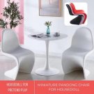 1Pc Miniature Pandong Chair, Miniature Red White Black Chair Furniture, Leisure Chair Model For Doll