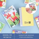 4Pcs/Set Miniature Exercise Books, Miniature Notebook, Miniature School Accessories, Miniature Book 