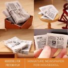 Set Miniature Retro Newspaper, Vintage Miniature Newspaper, Mini Newspaper Model Toys Home Furniture