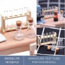 1 Set Miniature Test Tube Measuring Cup with Rack Laboratory, Miniature Laboratory Accessories, Mini