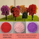 Red Pink Yellow Artificial Tree Powder, 30g Fake Grass Powder for Model Tree Scenery Layout Dioramas