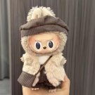 Furry Jacket and Crochet Bag Outfit for Labubu, Stylish Labubu Outfit, Fluffy Jacket & Crochet Bag L