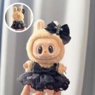 Cute Gothic Skirt Outfit Labubu, Black Skirt Outfit for Labubu Doll, Black Dress Labubu, Accessories