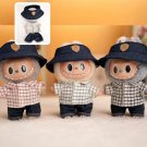 Stylish Labubu Outfit Plaid Shirt with Denim Pants, Labubu Doll Accessories Set, Labubu Fashionable