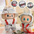 Retro Graffiti Outfit for Labubu, Retro Streetwear Labubu Doll Outfit, Graffiti Labubu Outfit with H