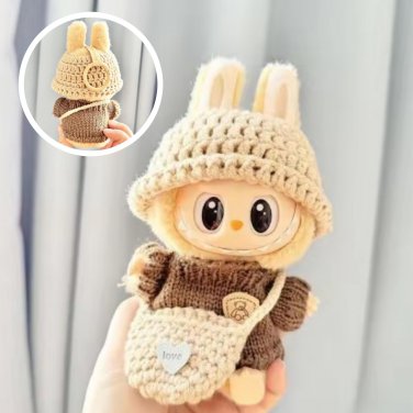 labubu dressed up Labubu doll clothes 17cm heart-warming macaron face Rabu cloth baby cl –  Raca Studyo