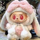Adorable Pink Rabbit Outfit for Labubu Doll, Bunny Costume for Labubu, Pink Feather Bunny Labubu Out