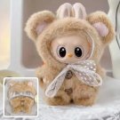 Adorable Bear Costume and Feather Hat for Labubu, Kawaii Bear Hat and Bow Set for Labubu, Cute Bear 
