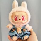 Kawaii Baby Bear Denim Outfit for Labubu, Denim Overalls for Labubu, Baby Bear Jumpsuit Outfit for L
