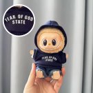 Streetwear Hoodie for Labubu Doll, Mini Blue Hoodie Outfit for Labubu, Blue Hoodie Labubu Outfit, St