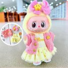 Kawaii Crochet Cardigan Pattern for Labubu, Handmade Labubu Outfit, Labubu Doll Sweater Set for Acce
