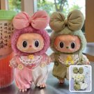 Adorable Pumpkin Dress in Pink for Labubu, Lace Jumpsuit for Labubu Outfit, Gren Overalls Jumpsuit f