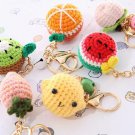 Unique Crochet Fruit Keychain, Handmade Crochet Fruit Key Chains, Strawberry Watermelon Orange Kiwi 