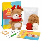 DIY Kawaii Deer Crochet, Animal Amigurumi, Deer Amigurumi Kits for Beginners, Crochet With Yarn Ball