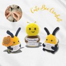 Cute Knitted Woolen Bee Crochet, Kawaii Crochet Bee, Animal Positive Crochet, Amigurumi Room Decor, 