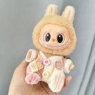 Kawaii Pink Cream Outfit Flower Button for Labubu, Labubu Dolls Pink Clothing for Gift