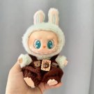 Cute Brown Jumpsuit Biscuit Bear Charm for Labubu, Chic Clothes Labubu Outfit Great Gift for Friend