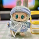 Party Trendy Blue Sweater Clothing for Labubu, Mini Labubu Dolls  V1 V2 Clothes Outfit Accessories