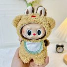 Cuteness Bear Suit for Labubu, Sweetie Labubu Doll Brown Clothing