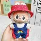 Adorable Rainbow Jumpsuit with Hat for Labubu, Sweetie Labubu Doll Clothing