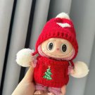 Cute Labubu Winter Costume, Furry Christmas Style Labubu V2 Doll Clothing Set