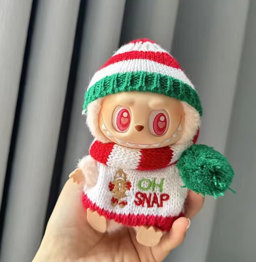 Labubu Doll Christmas Clothes, Warm and Festive Winter Wear Doll's Clothes Outfit Accessories