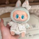 Cute Doll Green Clothes for Labubu, Fluffy Coat with Bow for Winter