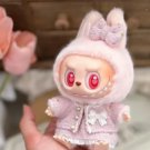 Pink Winter Outfit for Labubu Doll, Cozy Dress in Pastel Colors Doll's Clothes Outfit Accessories