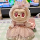 Labubu Dress Up Clothes, Pink Lace Princess Clothes Outfit Accessories