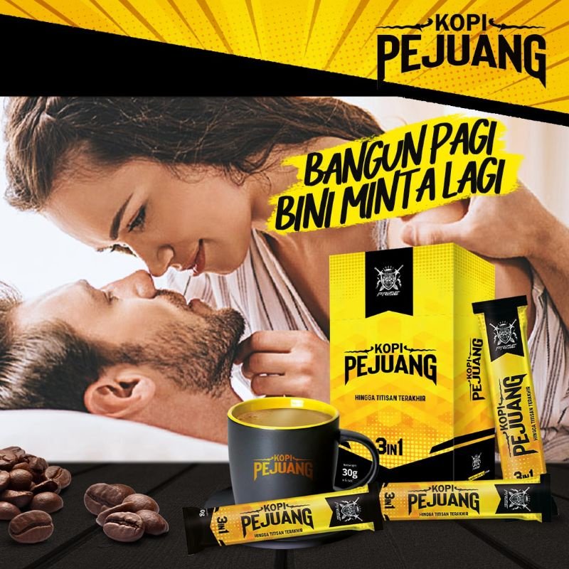 Maca Coffee Strong Kopi Pejuang for Men Relieve Stress All Herbs 30g x 6' sachet