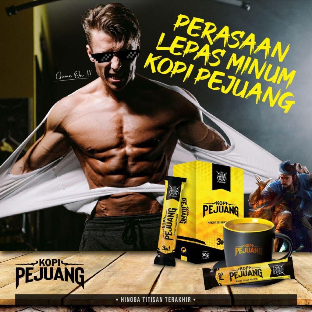 Maca Coffee Strong Kopi Pejuang for Men Relieve Stress All Herbs 30g x