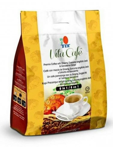 1 Pack (20's) DXN Vita Cafe 6 in 1 Ganoderma Coffee Ginseng Eurycoma Longifolia Lingzhi Reishi