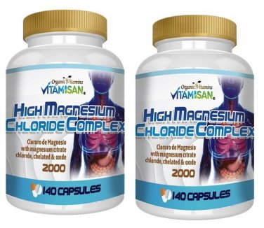 Magnesium Citrate Capsules 2000mg Per Serving - Highest Potency Capsules 280 capsule - 2 Bottle