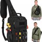 Tactical Electrician & HVAC Tool Chest Bag with 3-Point Harness, 15-Pocket 1680D Heavy Duty