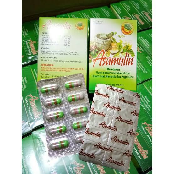10 box asamulin capsulle for gout cholestrol,rheumatism,kneck,etc