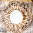Woven Placemat made by water hyacinth fiber, aesthetic decoration, wall decor