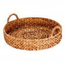 Circle aesthetic decoration basket made by Natural dried fiber water hyacinth