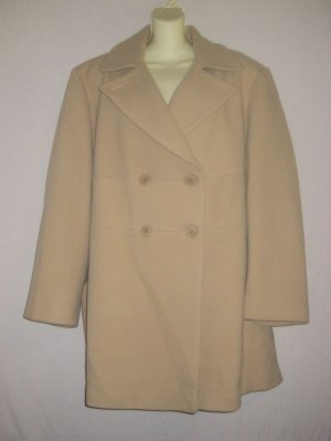 TALBOTS Light Brown Tan Double-Breasted Coat 24W 24