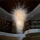 Hand Blown Classic White Large Murano Glass LED Chandelier for Living Room Hotel
