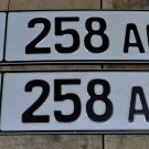 A pair of car license plates of Kyrgyzstan New style! ORIGINAL!