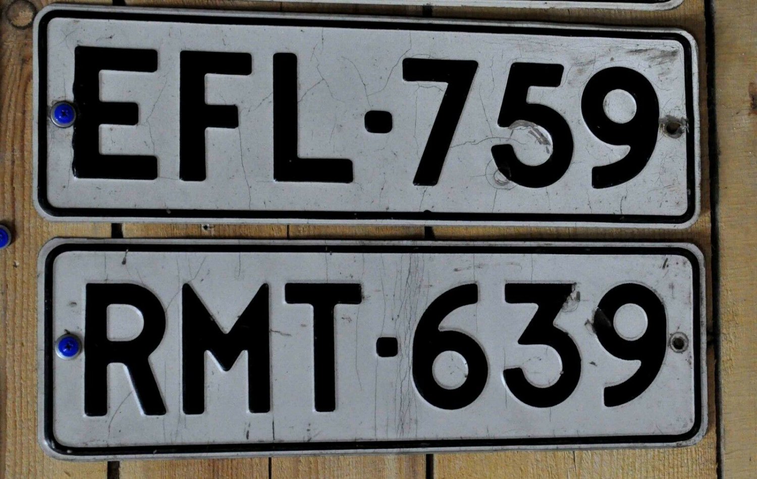 Two a license plate Finland