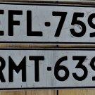 Two a license plate Finland