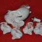 The decanter and glasses FISH Polonsky Porcelain factory, USSR, 1960.