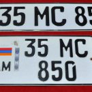 A couple of license plates  Armenia - ORIGINALS! RARE!