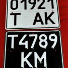 license plate Ukraine tractor black and white ! The original!