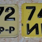 Pair of license plates for tractor 1965 Different series of the USSR, Irku. NEW!