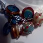 Multi-Colored Ring Purse Bag Accent keychain-Glass Bead