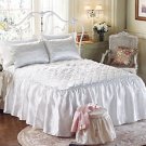 IVORY BED SPREAD FEELS LIKE SILK GREAT